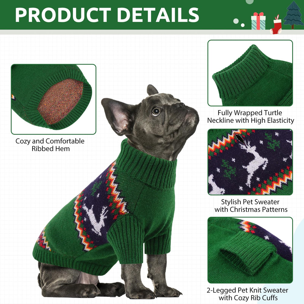 Queenmore Christmas sweater pattern detail with festive reindeer motif for holiday photos