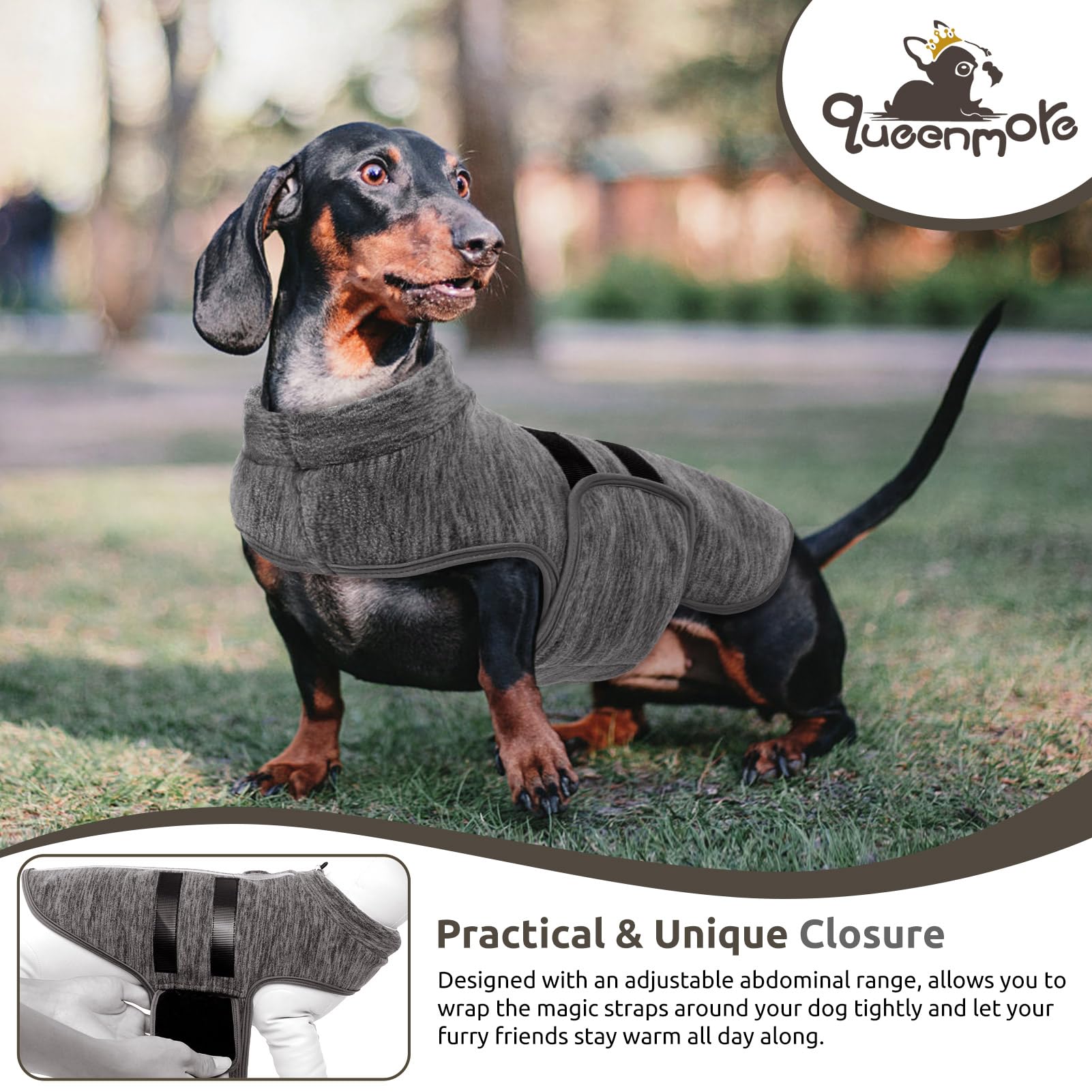 Queenmore colorfast fleece fabric resists fading after washes for long-lasting looks.