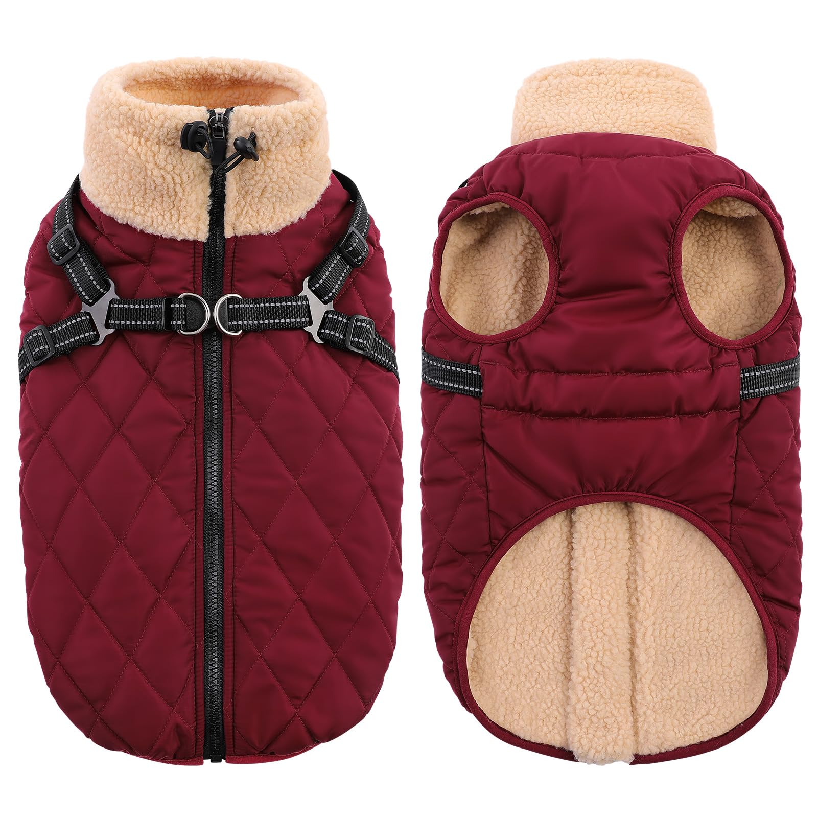 Queenmore dog coat six size options ensure a snug fit.