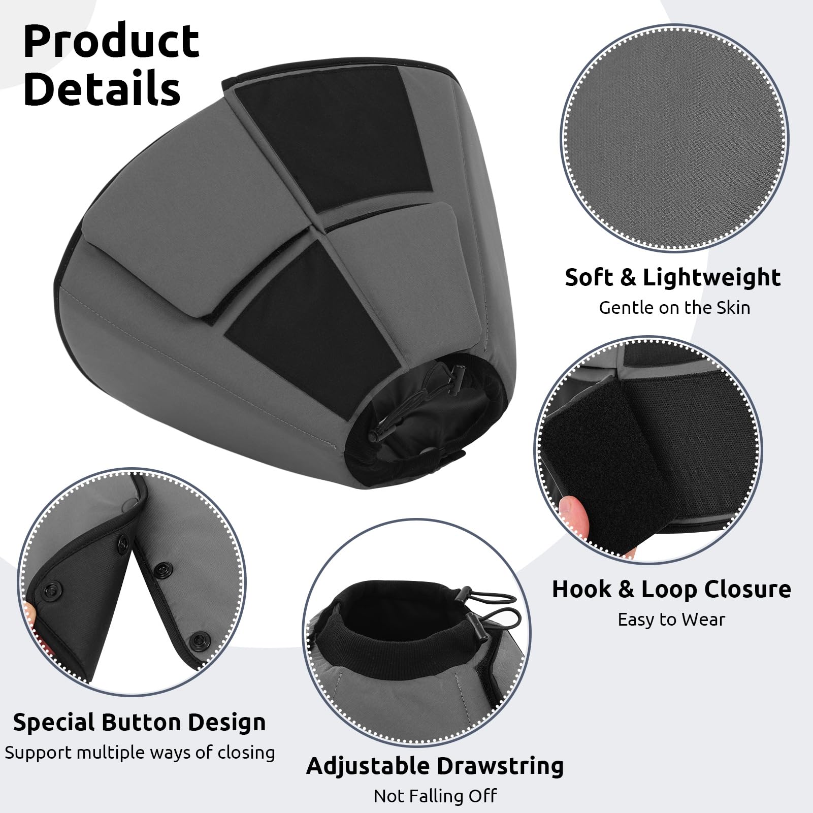 Queenmore dog cone soft edges prevent irritation during wear.