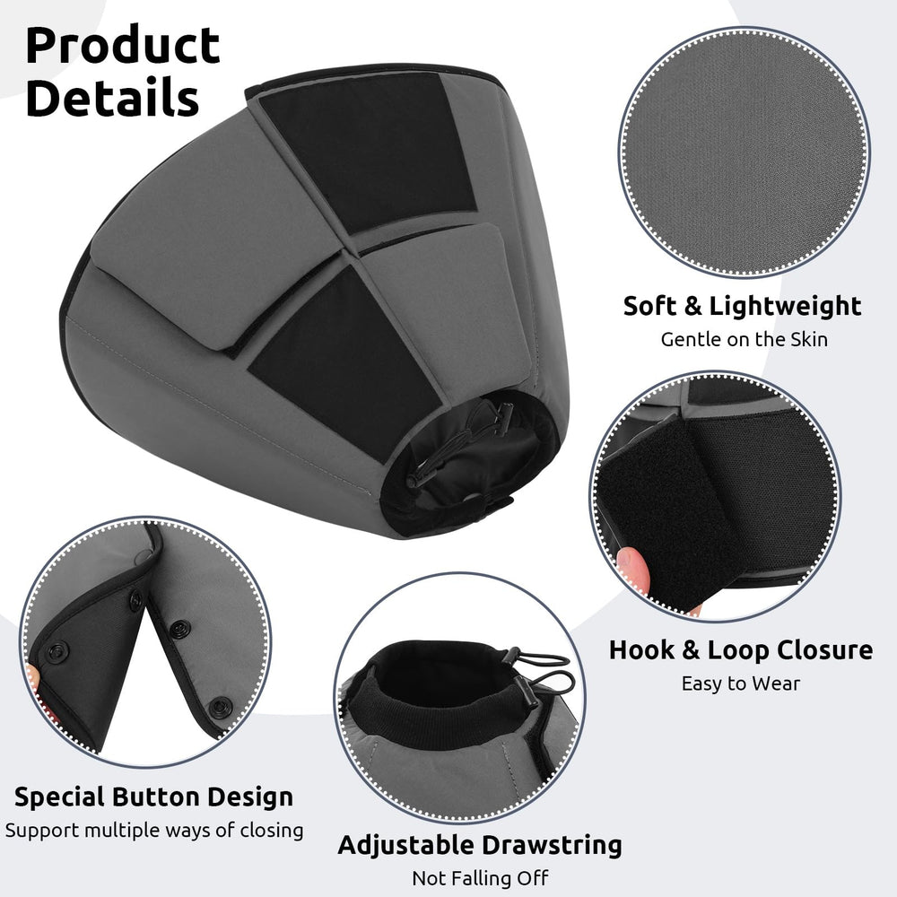 Queenmore dog cone soft edges prevent irritation during wear.