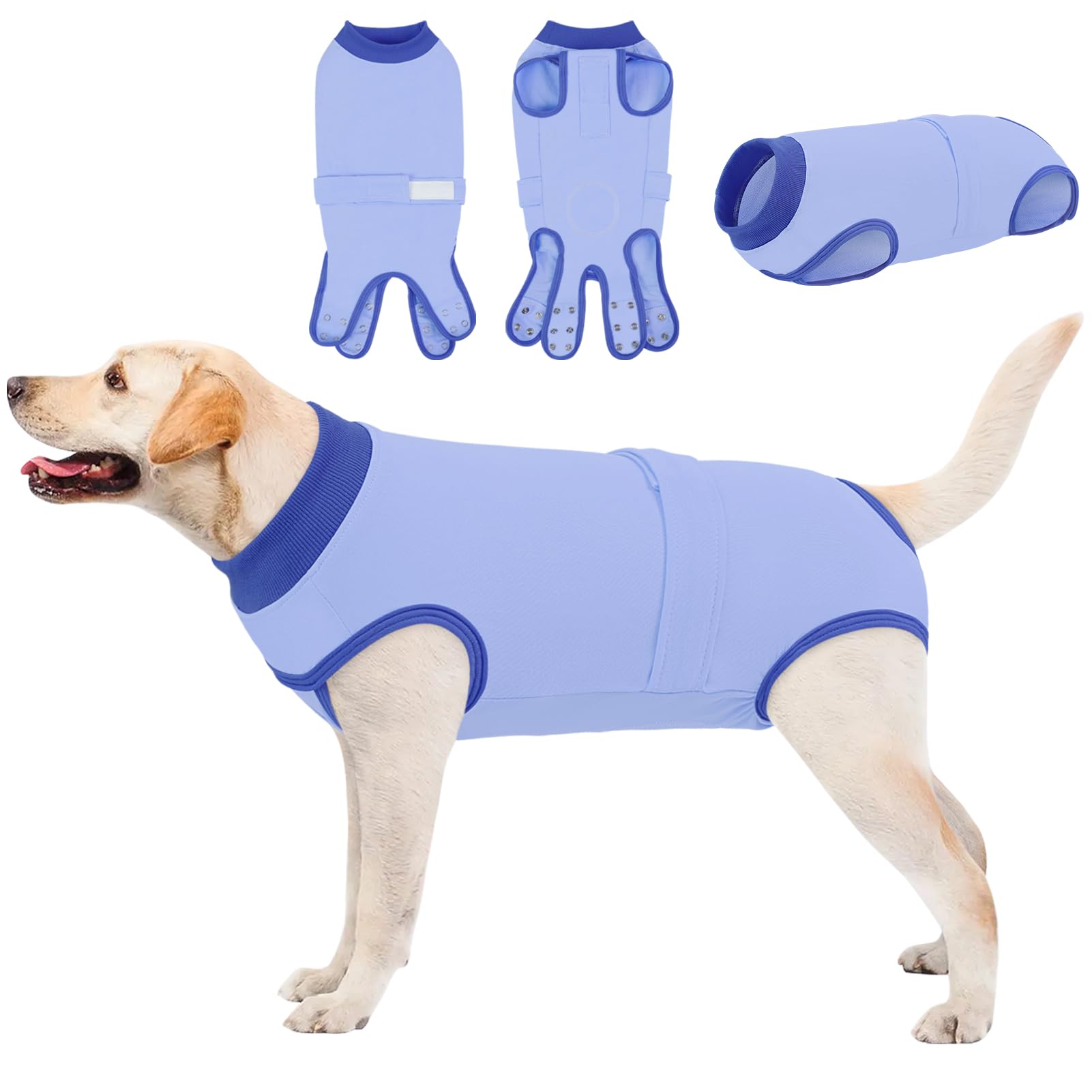 Queenmore dog recovery suit full wrap in rose red protects wounds while keeping pets comfortable.