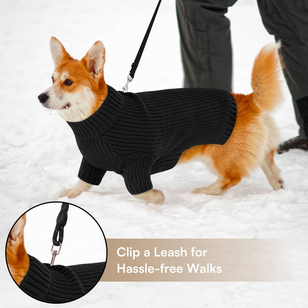 Queenmore 6-size range dog sweater fits tiny to giant breeds for versatile use.