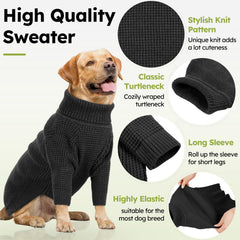 Queenmore dog sweater charcoal gray check pattern on dog showcases stylish seasonal design.
