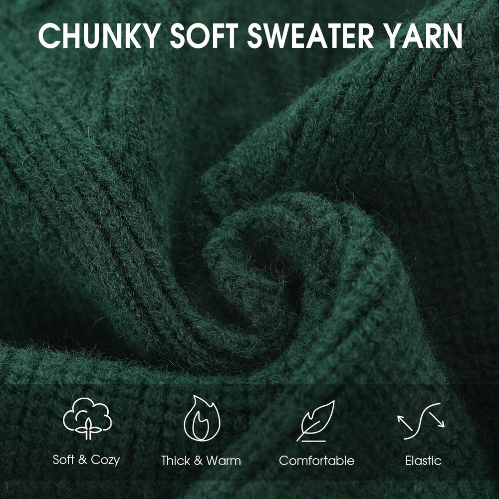 Queenmore dog sweater green back view highlights secure knit and comfort in chilly days.