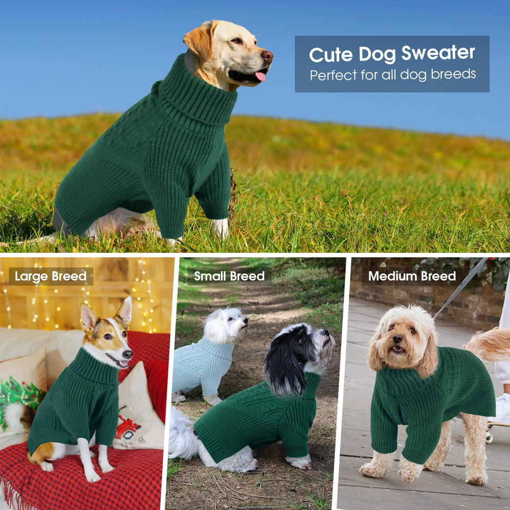 Queenmore dog sweater green close-knit detail demonstrates soft fleece warmth and durable stitching.