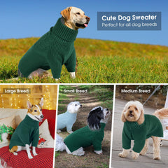 Queenmore dog sweater green close-knit detail demonstrates soft fleece warmth and durable stitching.