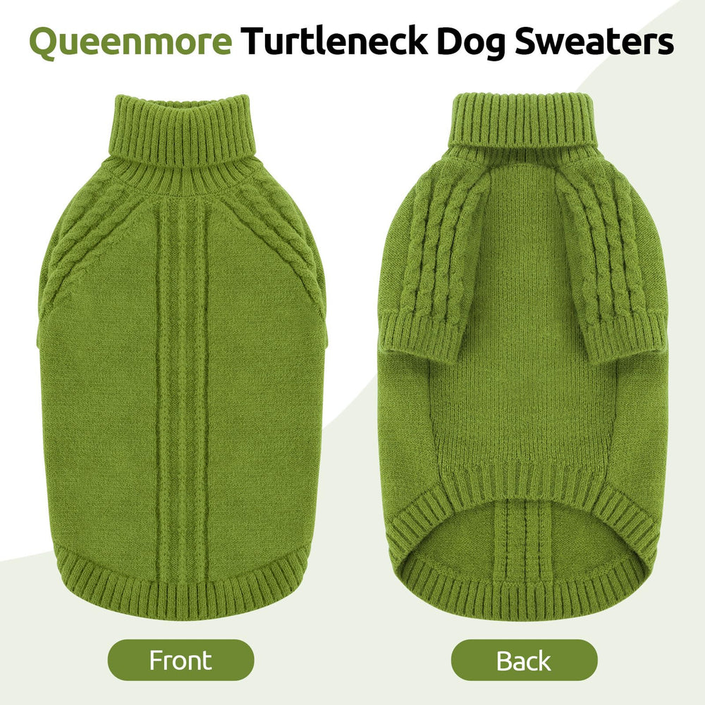 Queenmore dog sweater green packaging signals a ready-to-gift winter accessory