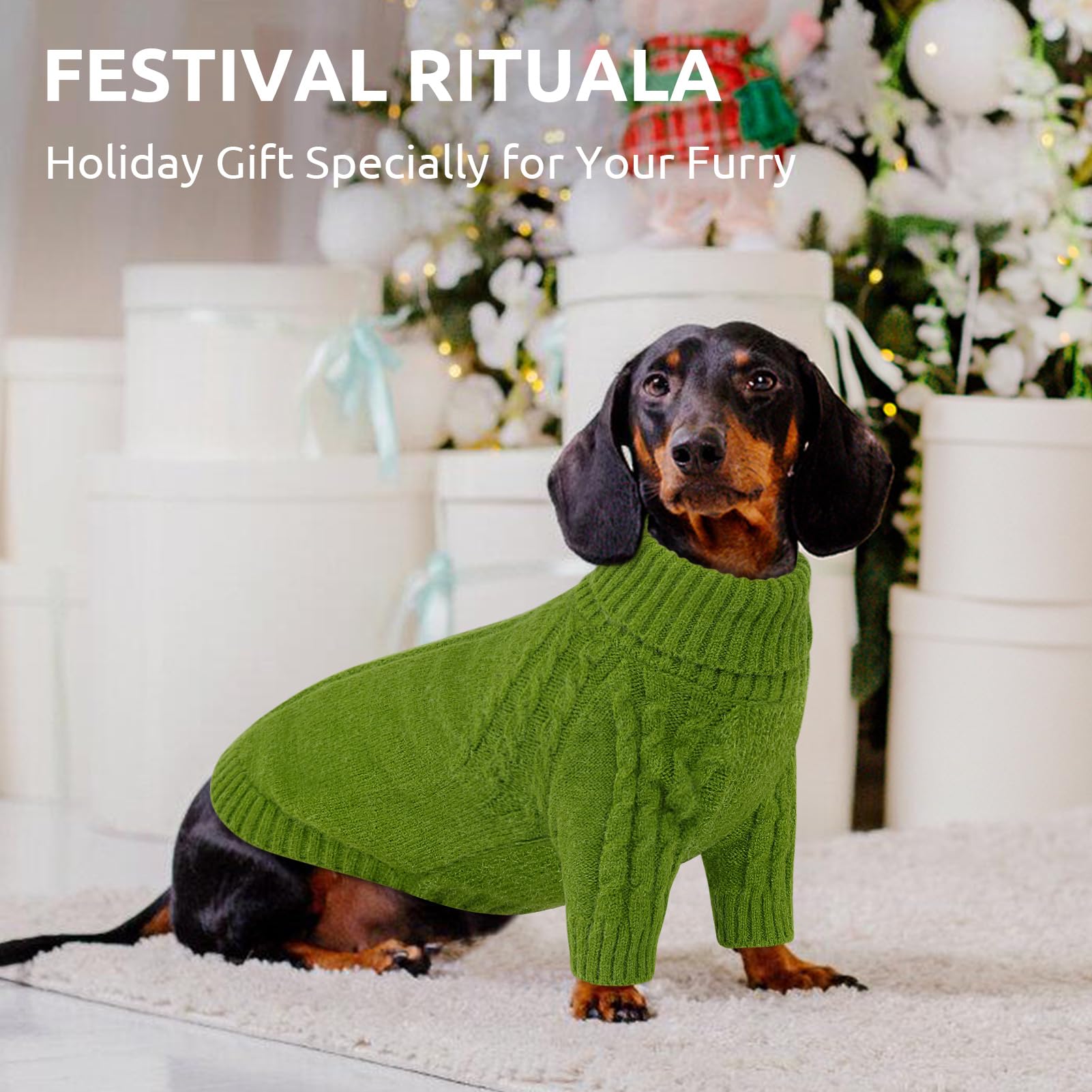 Queenmore dog sweater green size chart aids finding a comfortable, non-restrictive fit