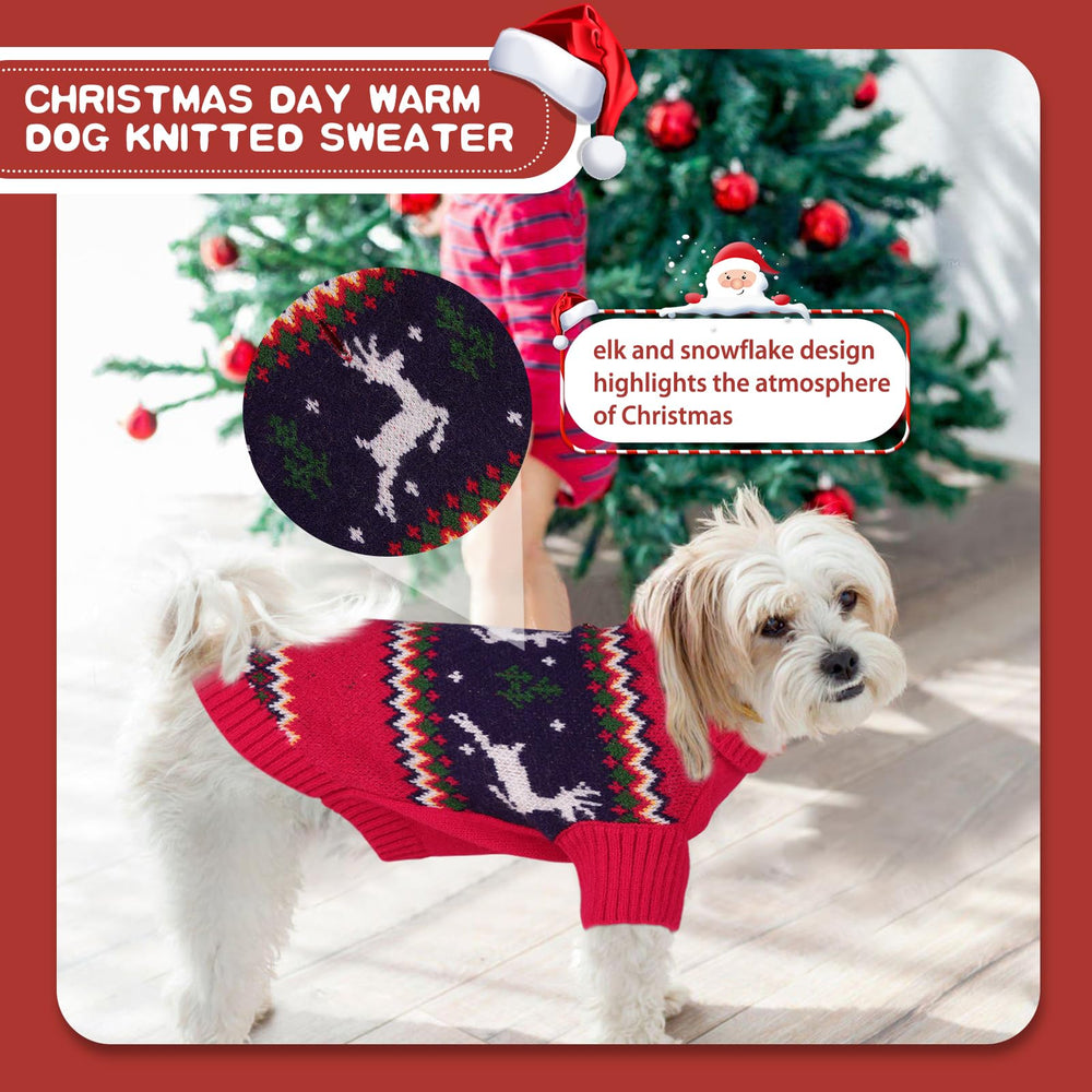 Queenmore dog sweater leash-hole back enables easy outdoor leash attachment.