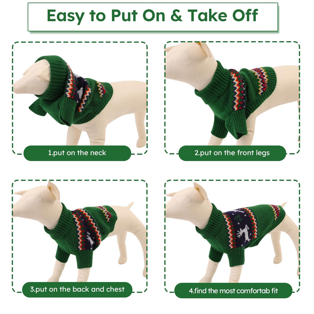 Queenmore dog sweater leash hole enables easy outdoor walks