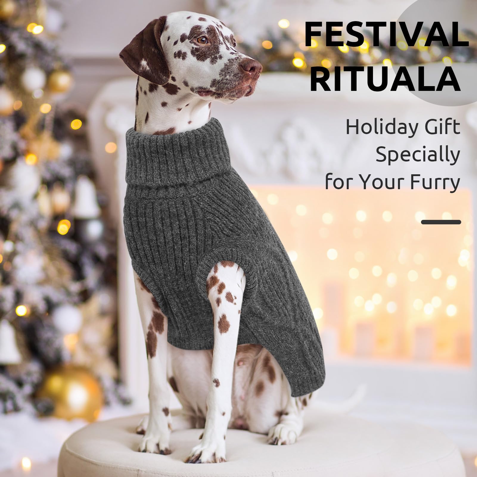 Queenmore dog sweater machine-washable and fade-resistant for everyday use