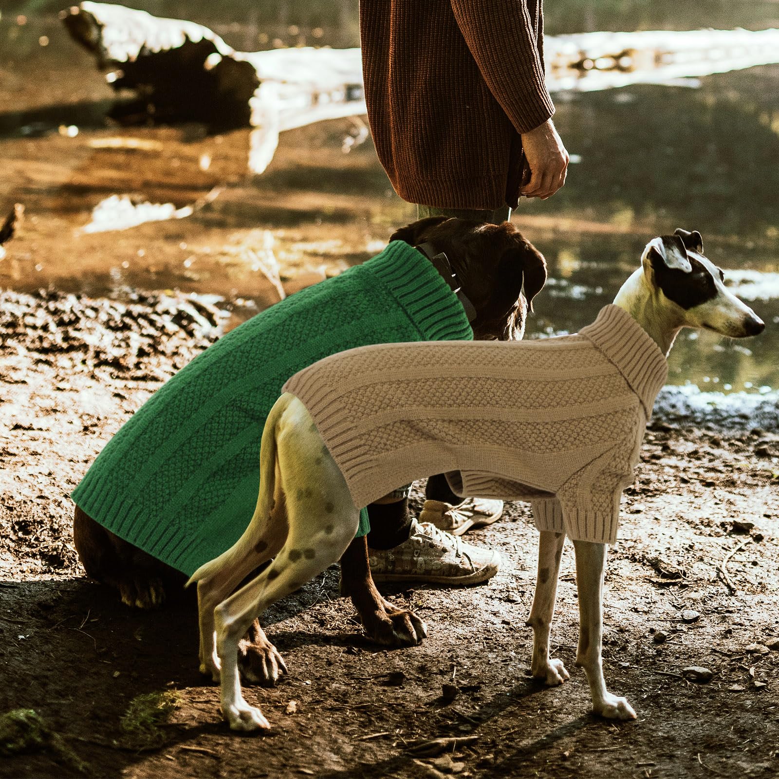 Queenmore dog sweater warm knit ideal for outdoor wear during chilly walks.