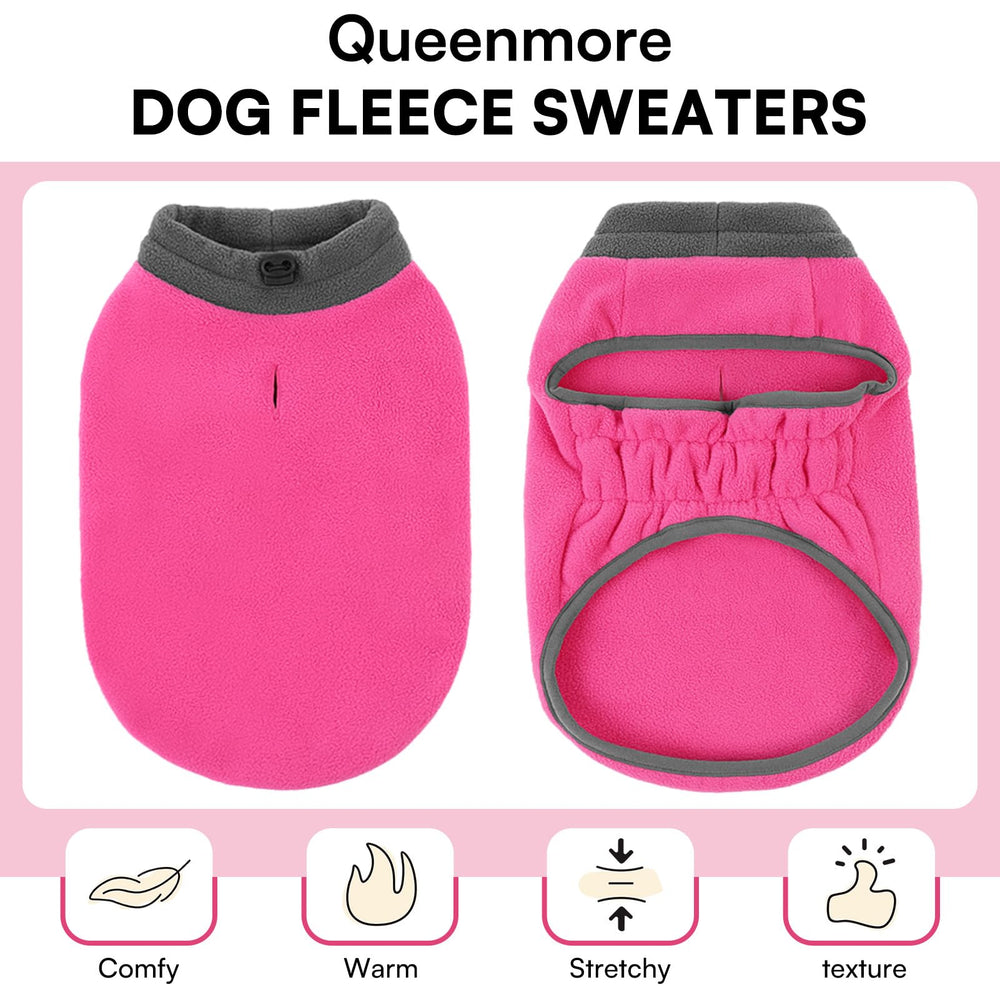 Queenmore dog sweater pull-over design makes donning quick and easy for busy owners