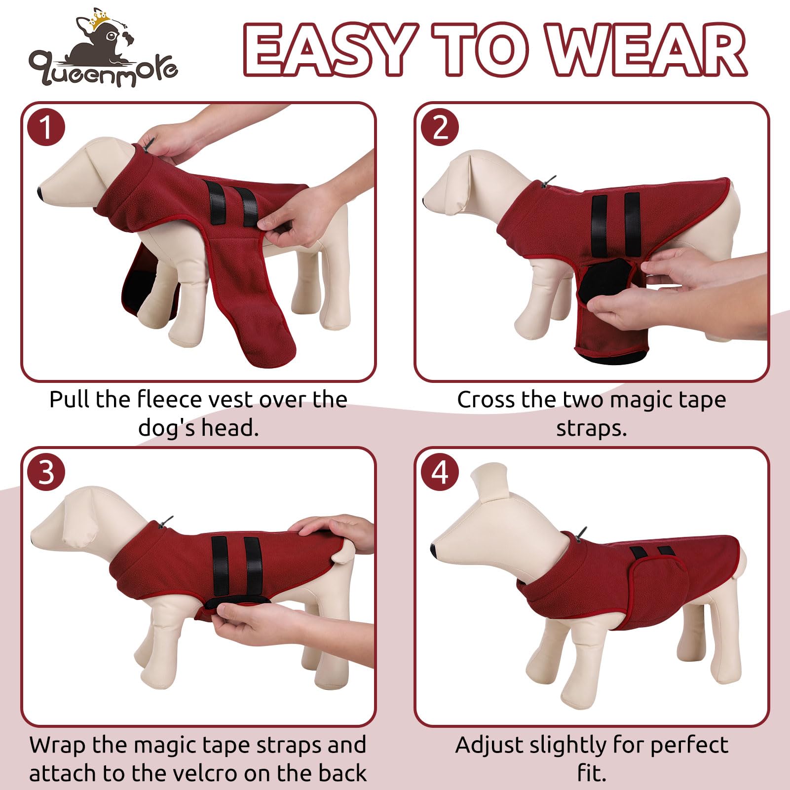 Queenmore dog sweater ribbon-back detail adds stylish winter fashion