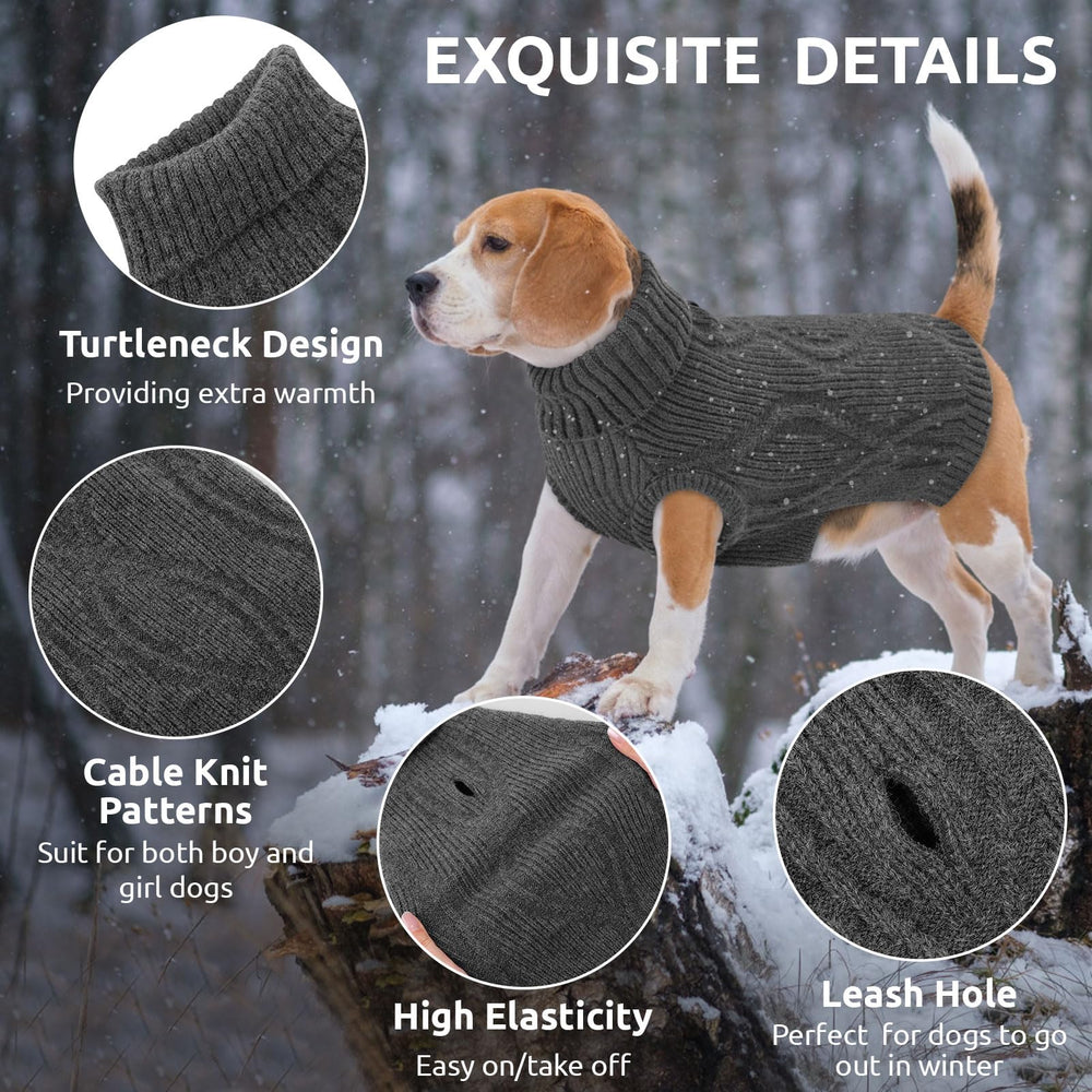 Queenmore dog sweater turtleneck sleeveless design for easy wear