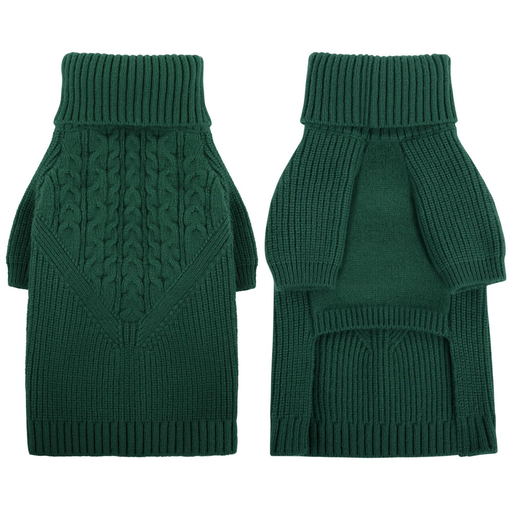 Queenmore dog sweater warm-studio setup shows cozy wear for winter outings.