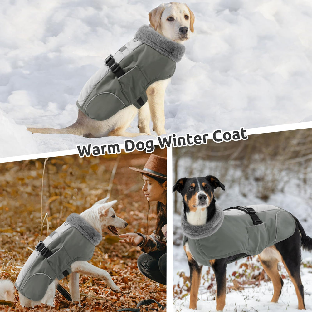 Queenmore dog warm fleece-lined interior grey, plush warmth for cold days