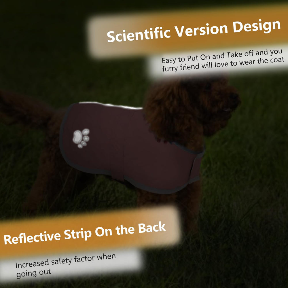 Queenmore dog winter coat reflective strip for higher visibility at night