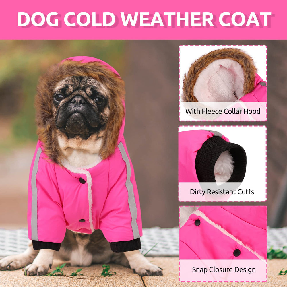 Queenmore dog winter coat with snap buttons for easy wearing