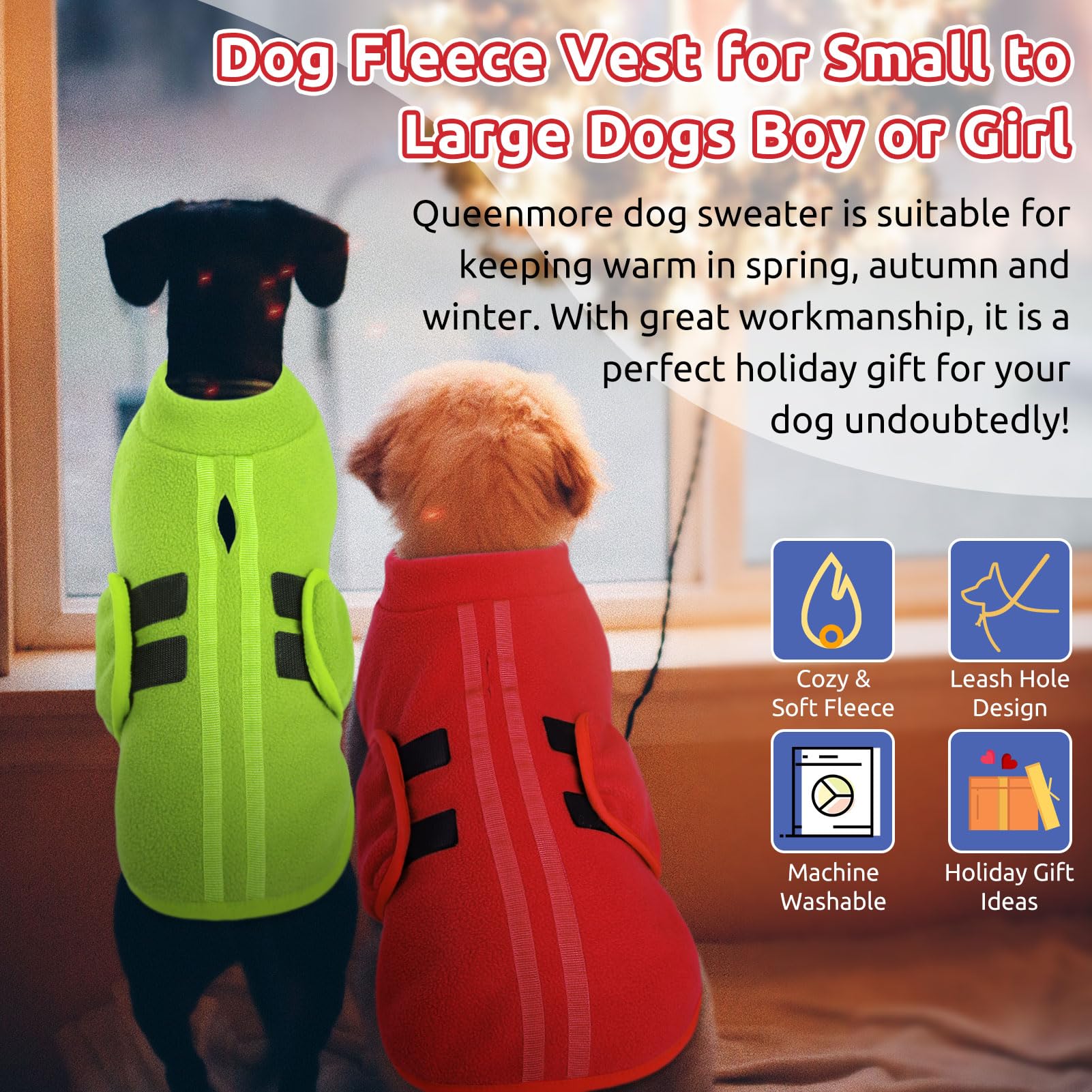 Queenmore machine-washable dog sweater demonstrating easy care