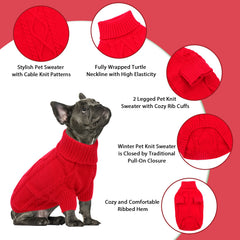 Queenmore pullover sweater knit detail in red XL showing soft texture.