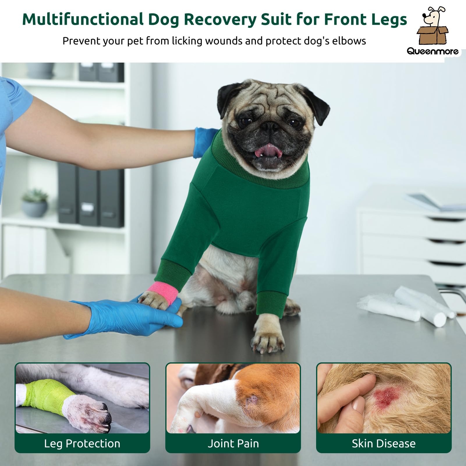 Queenmore recovery sleeve ribbed edging at collar for secure, comfortable fit.