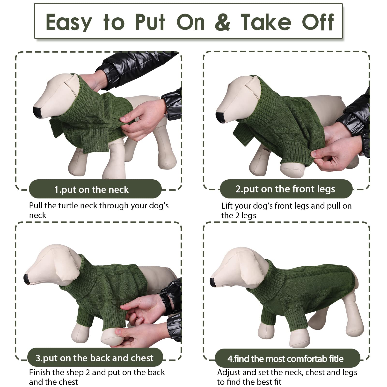 Queenmore small dog pullover belly-wrap fit supports warmth during strolls.