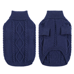 Queenmore dark navy knit close-up reveals rib cuffs and secure fit.