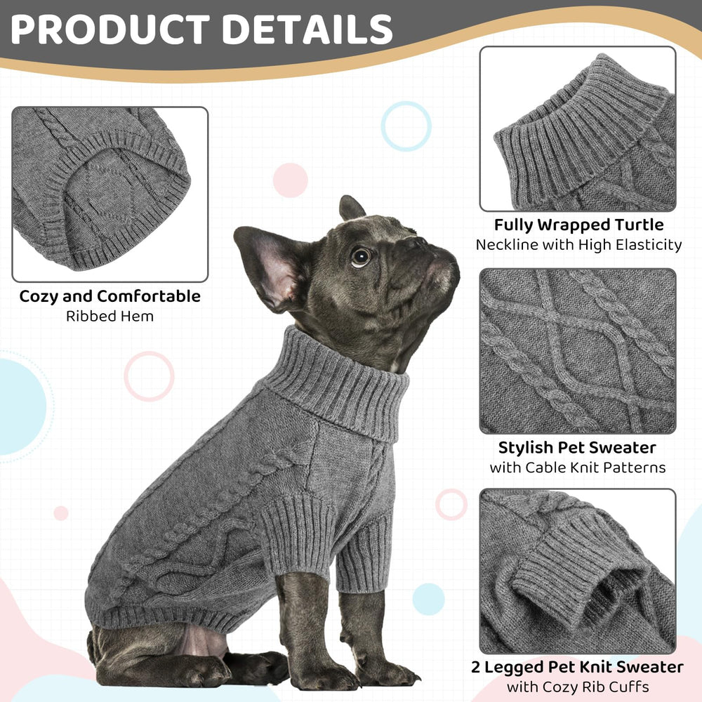 Queenmore small dog pullover front view provides full-body coverage look