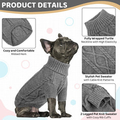 Queenmore small dog pullover front view provides full-body coverage look