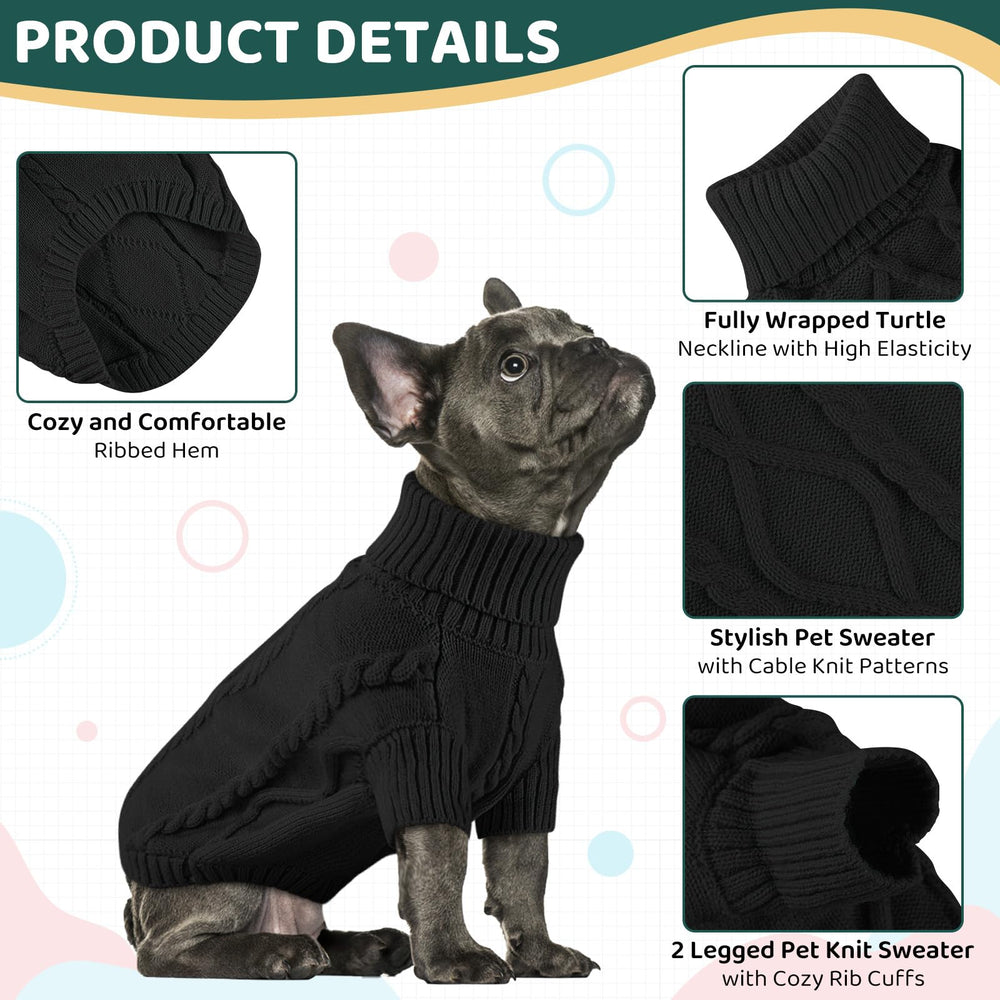 Queenmore pullover sweater side profile shows flexible fit for small breeds