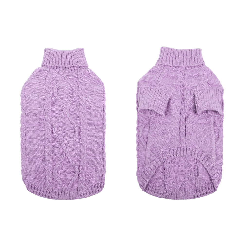 Queenmore small dog pullover sweater in solid color options for versatile outfits.