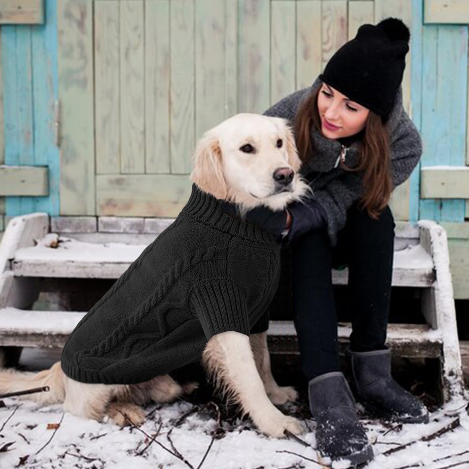 Queenmore pullover sweater stretch fit supports comfortable small dog sizing