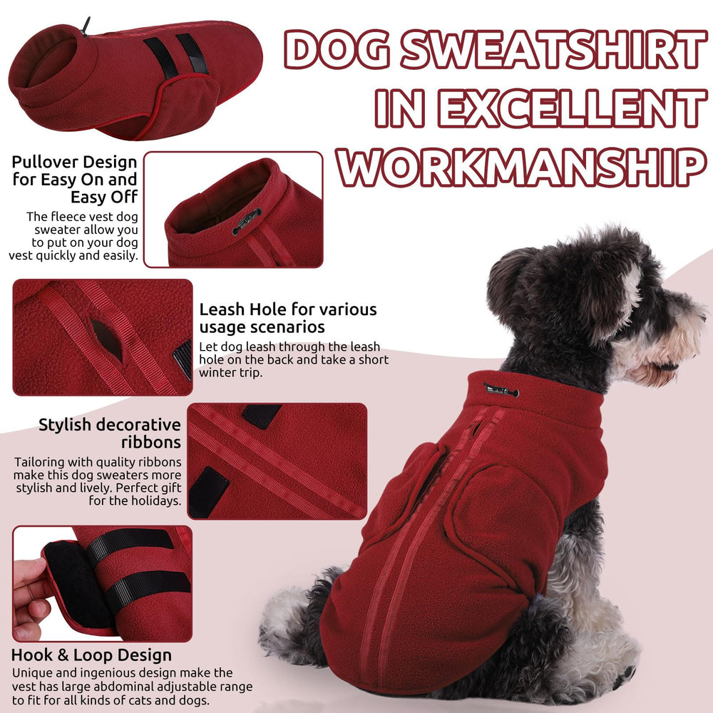 Queenmore small dog sweater pullover design for easy on-and-off dressing.