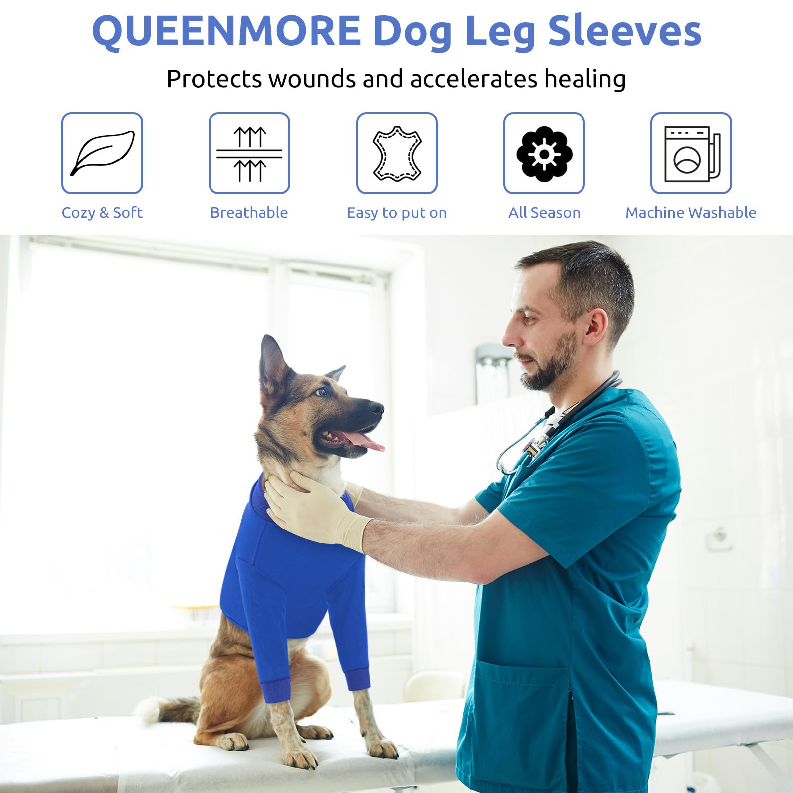 Queenmore soft breathable cotton fabric reduces irritation during post-surgery wear