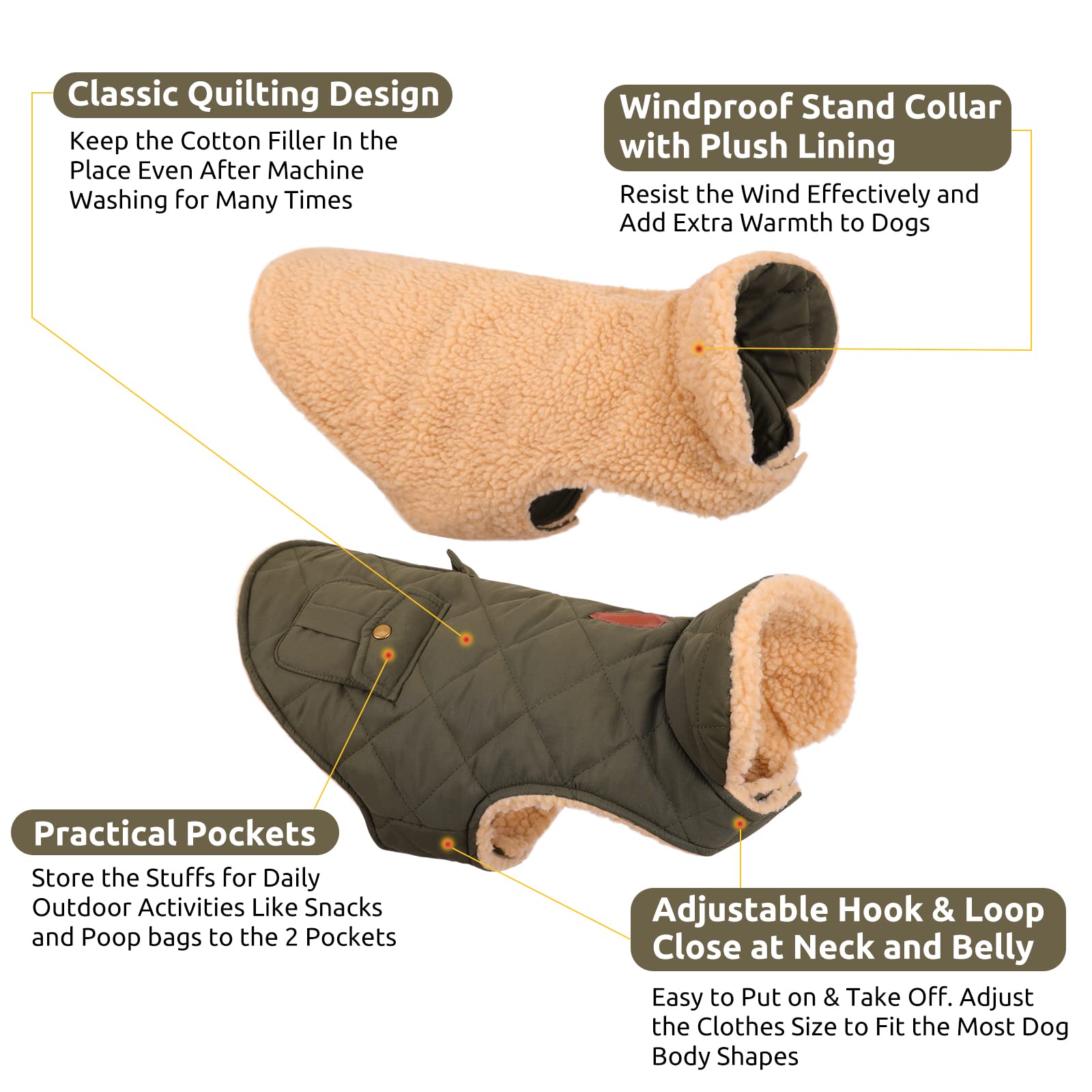 Queenmore leash hole detail for hands-free control during walks