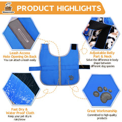 Queenmore waterproof dog coat in rain and snow keeps your dog dry