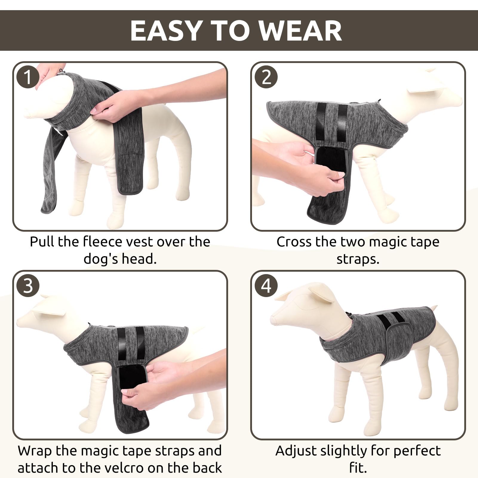 Queenmore winter dog clothes decorative ribbons add stylish details.