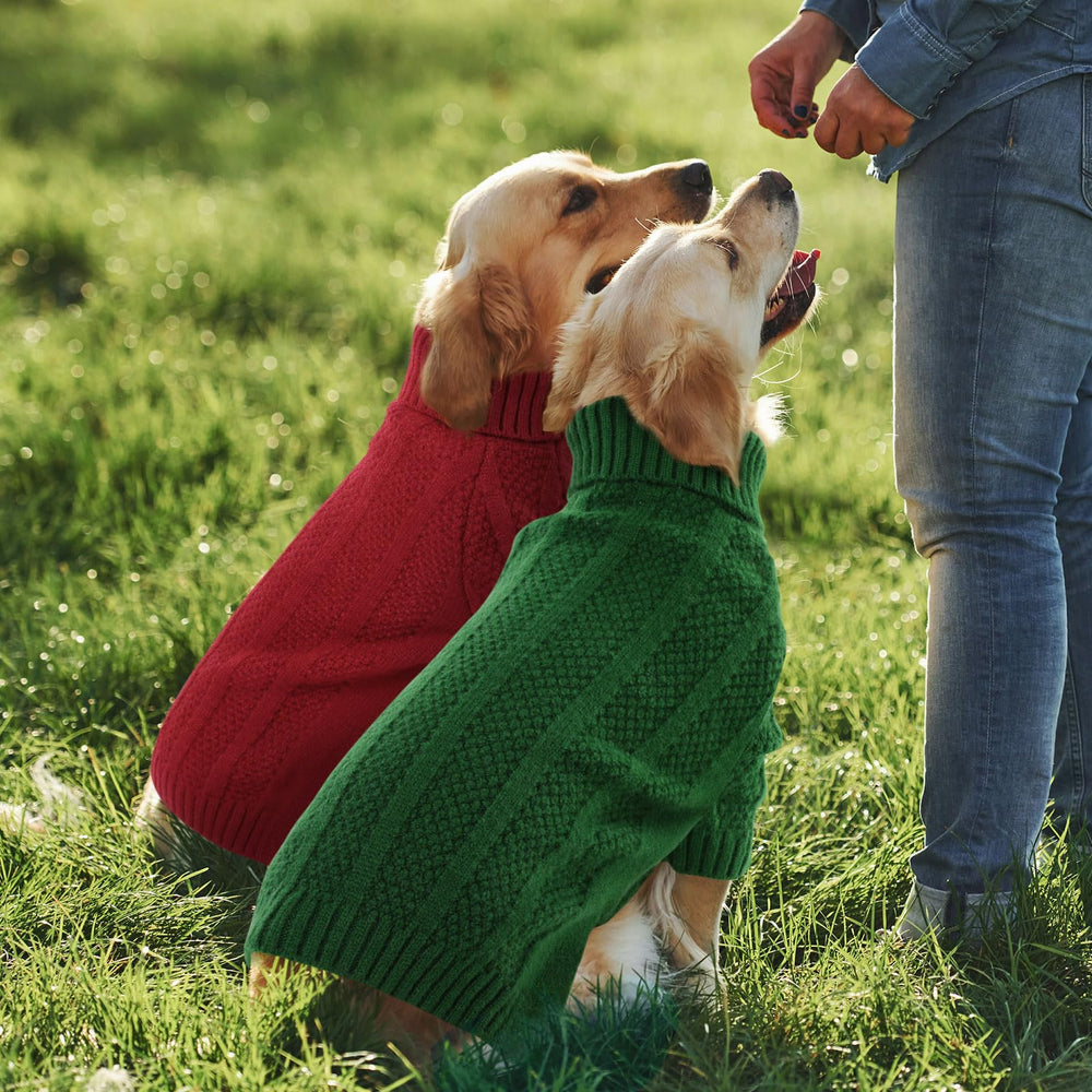 Queenmore XSmall Dog Sweater cable-knit pattern, timeless style.