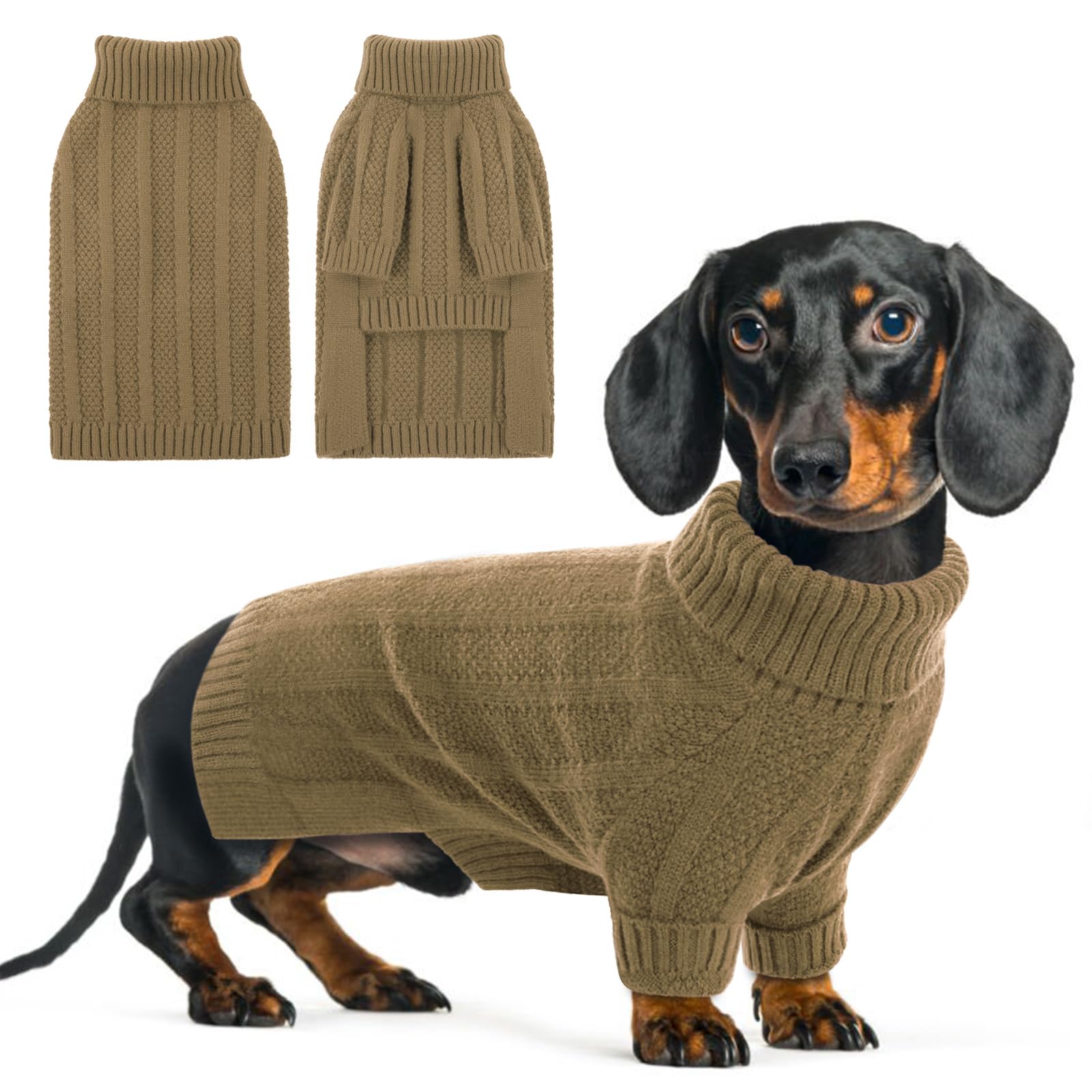 Queenmore XSmall Dog Sweater close-up shows soft knit for cozy winter warmth.