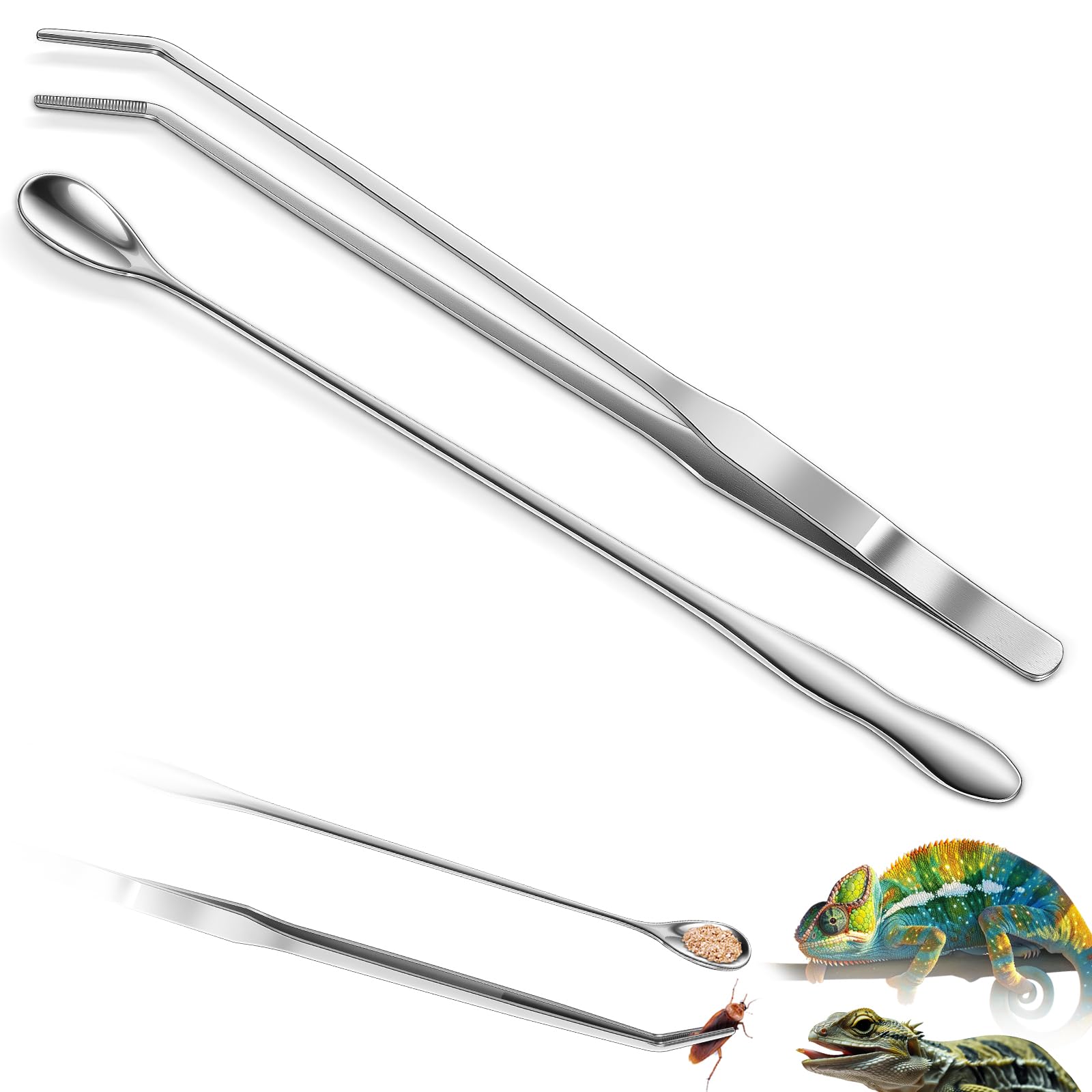 Quelong long feeding tongs 10-6 in offer precise grip for reptile feeding