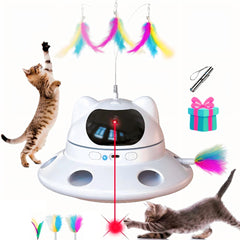 QUEOPFU cat laser toy 360-degree laser engages indoor cats