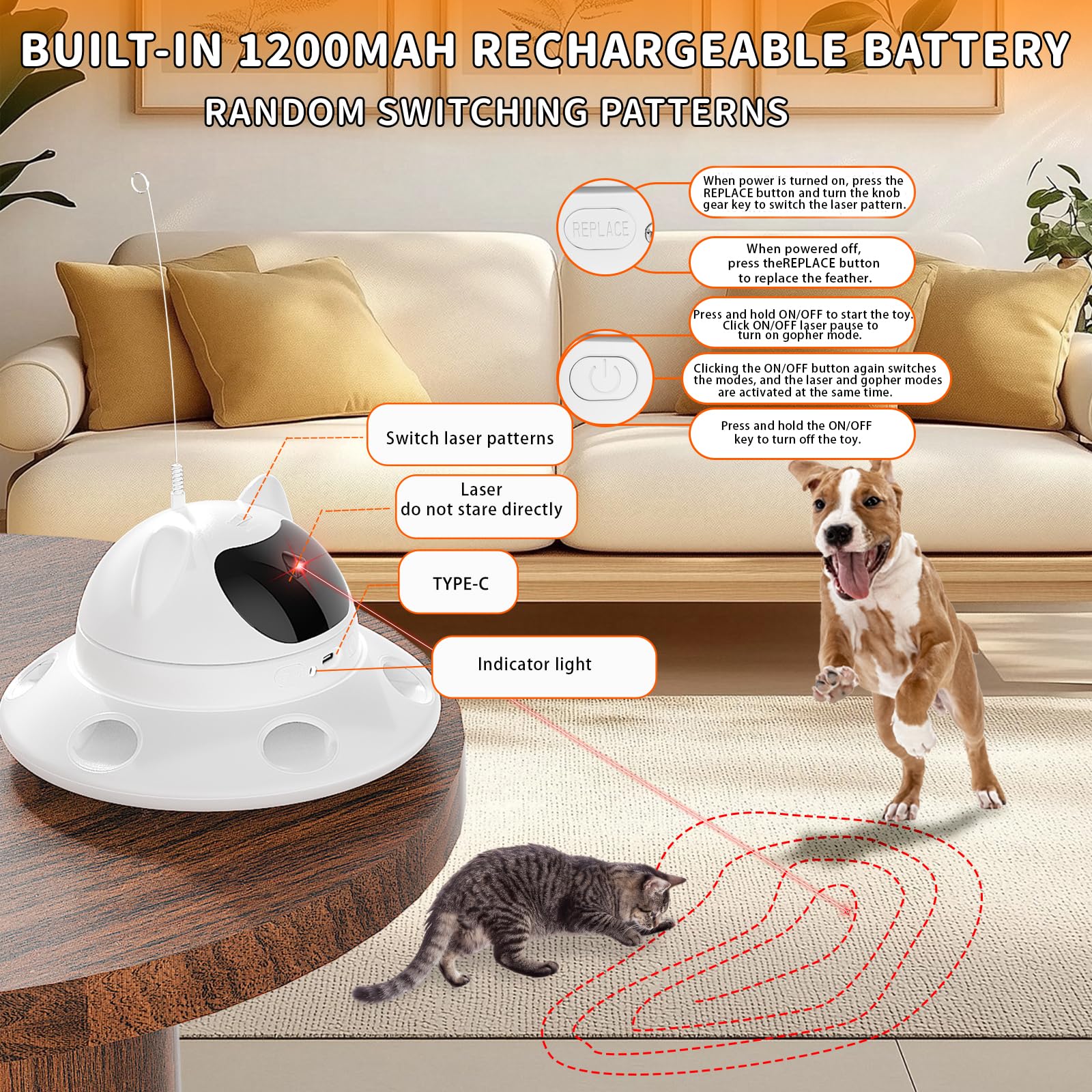 QUEOPFU durable-abs-construction keeps up with rough pawing