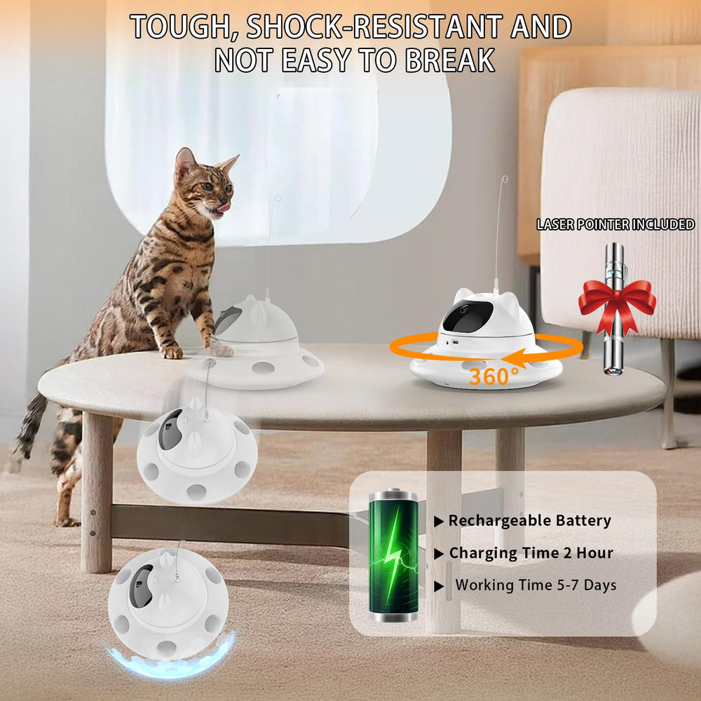 QUEOPFU handheld-laser-included extends play with an extra pointer