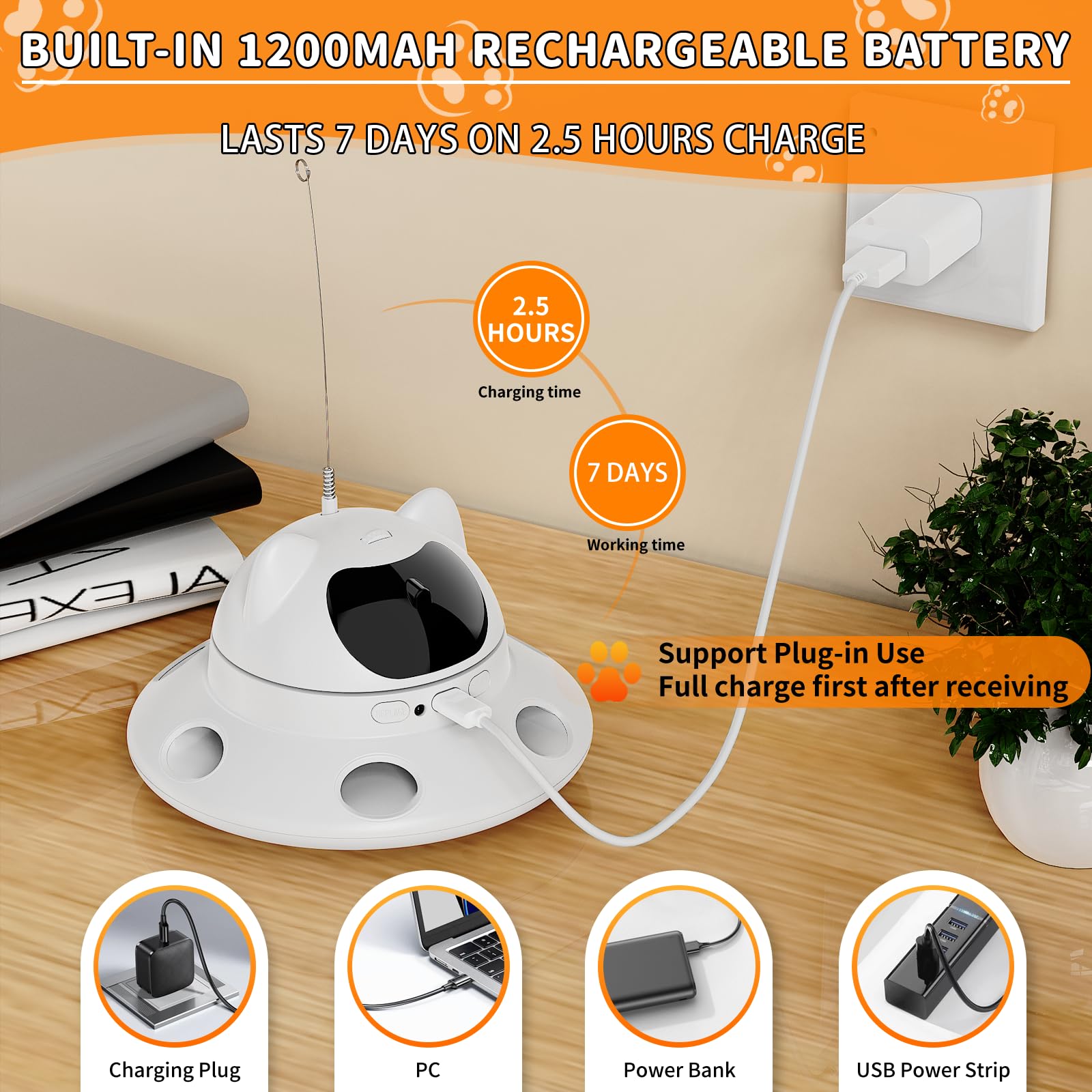 QUEOPFU motion-activated mode offers automatic play and energy-friendly use