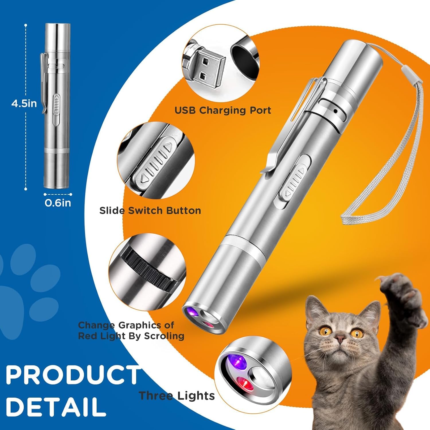 QUEOPFU usb-rechargeable-cat-toy charges quickly for ongoing sessions