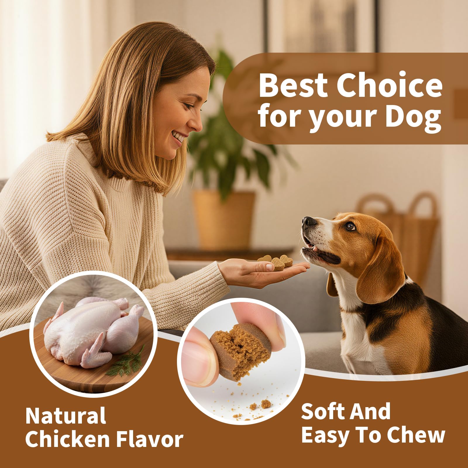 QUEPEYKI Anal Gland Chews with probiotics and fiber support balanced gut flora.