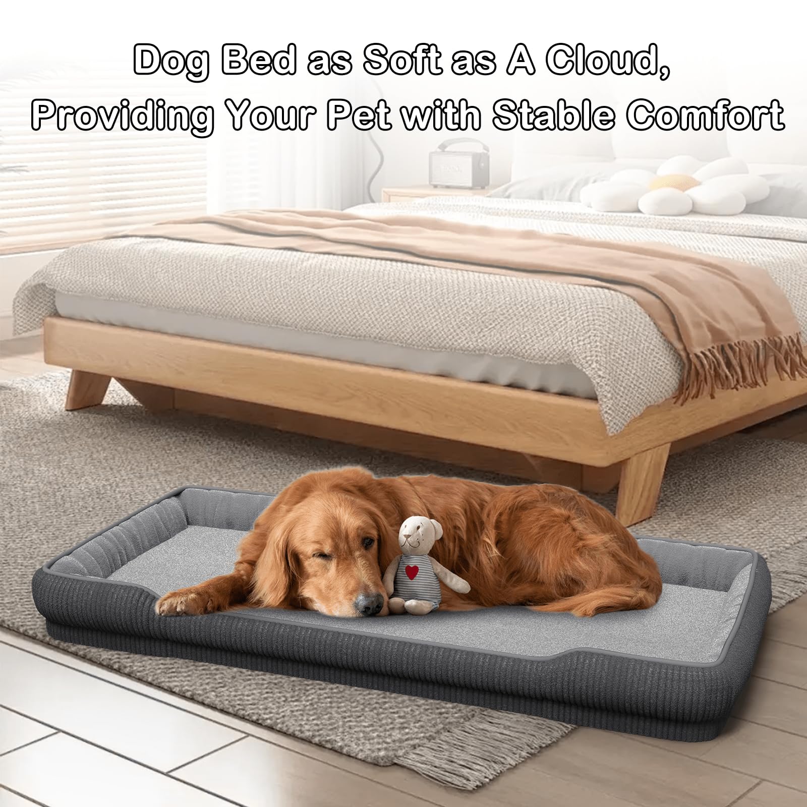 QUIBBLICK Backseat Pet Bed Mat washable fabric makes cleanup simple after adventures.