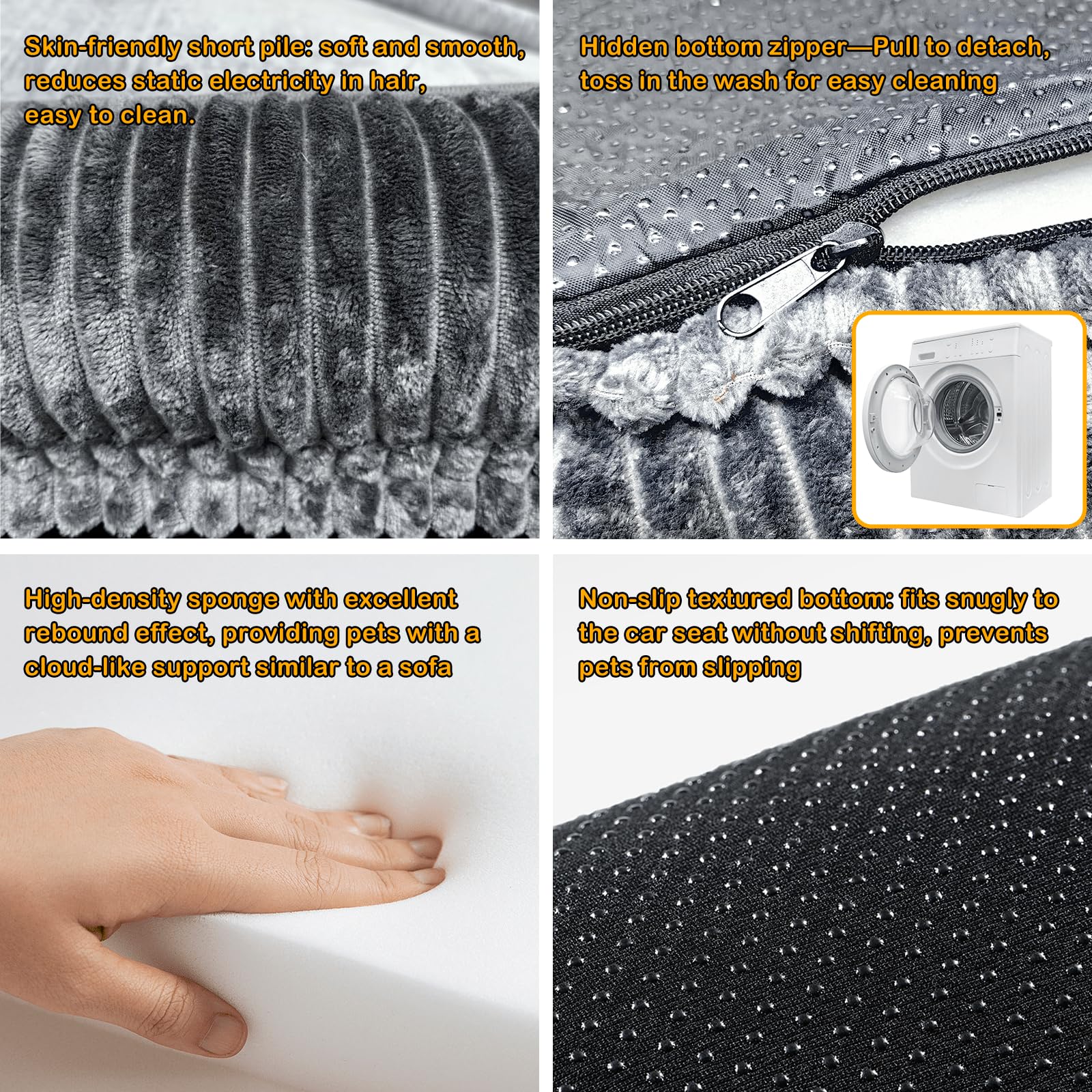 QUIBBLICK Backseat Pet Bed Mat 24x52 illustrates ideal size for roomy trips.